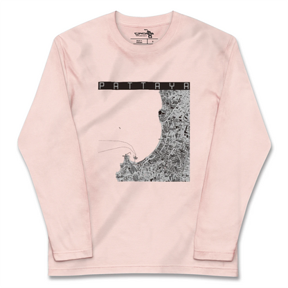 【パタヤ（タイ）】地図柄ロングスリーブTシャツ