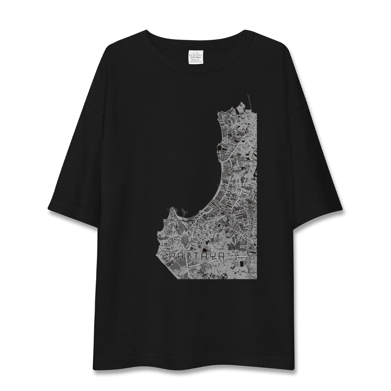 【パタヤ（タイ）】地図柄ビッグシルエットTシャツ