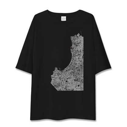 【パタヤ（タイ）】地図柄ビッグシルエットTシャツ