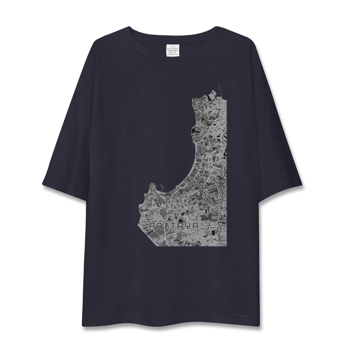 【パタヤ（タイ）】地図柄ビッグシルエットTシャツ