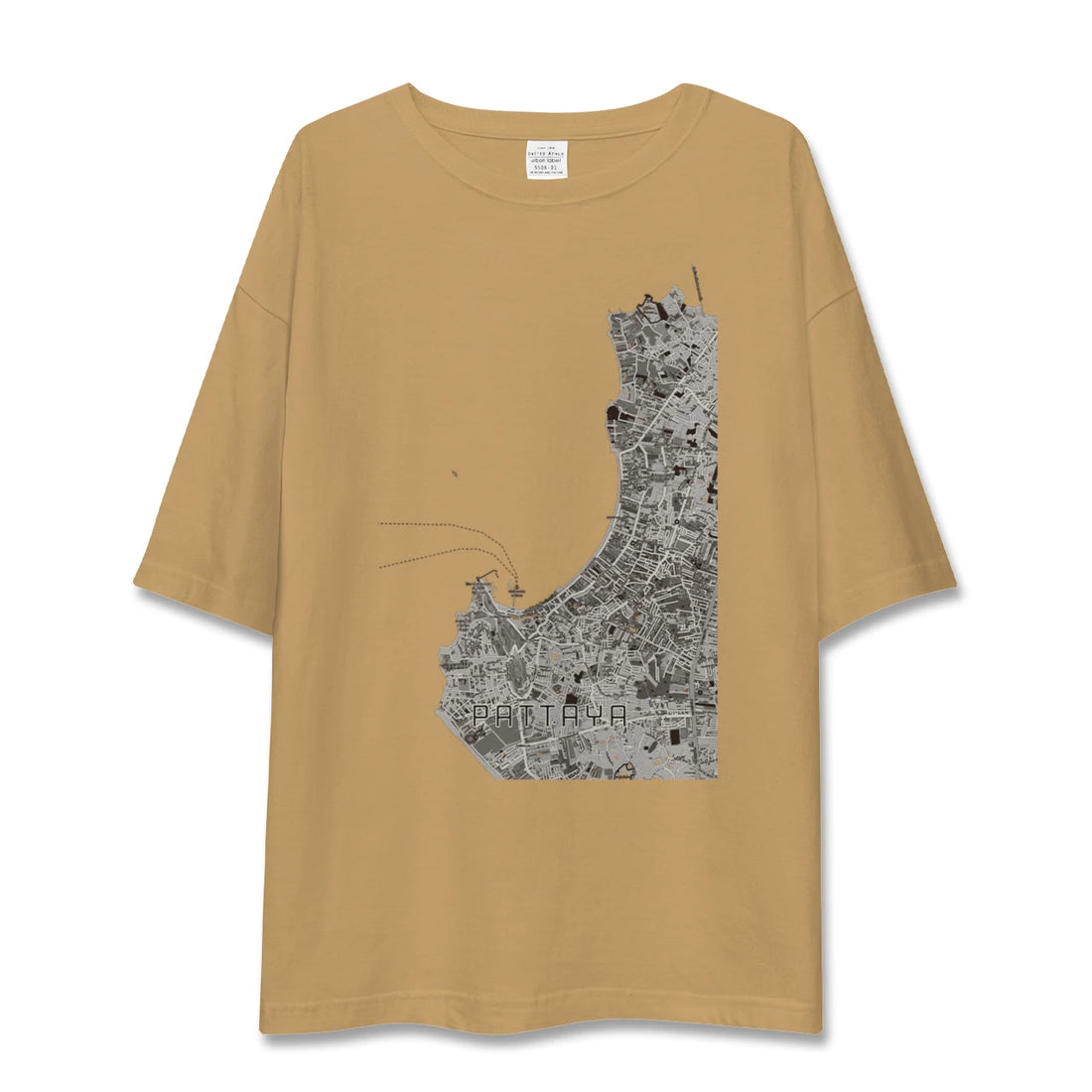 【パタヤ（タイ）】地図柄ビッグシルエットTシャツ