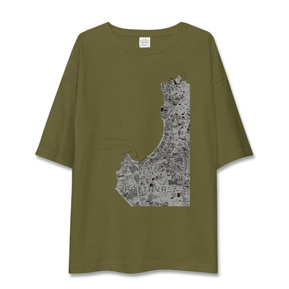 【パタヤ（タイ）】地図柄ビッグシルエットTシャツ