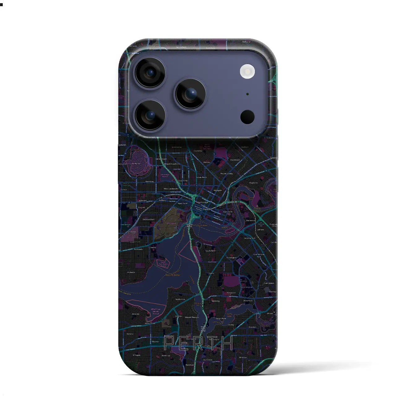 【パース（オーストラリア）】地図柄iPhoneケース（バックカバータイプ）