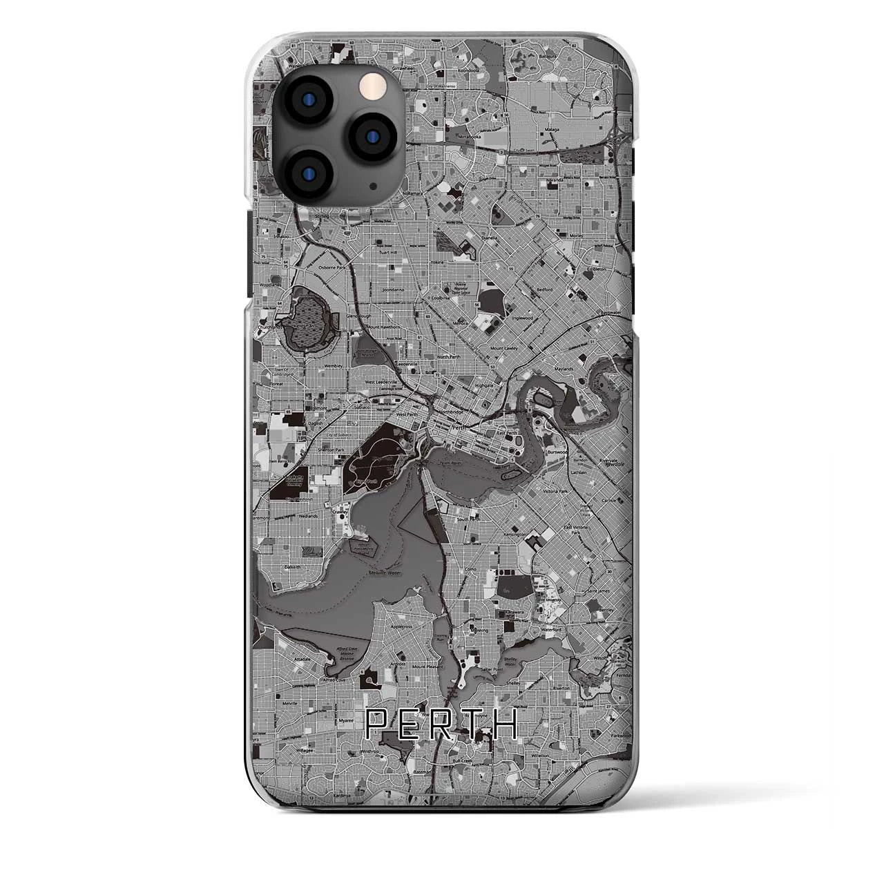 【パース（オーストラリア）】地図柄iPhoneケース（クリアタイプ）