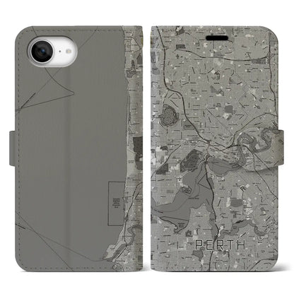 【パース（オーストラリア）】地図柄iPhoneケース（手帳タイプ）