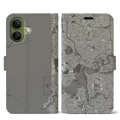 【パース（オーストラリア）】地図柄iPhoneケース（手帳タイプ）