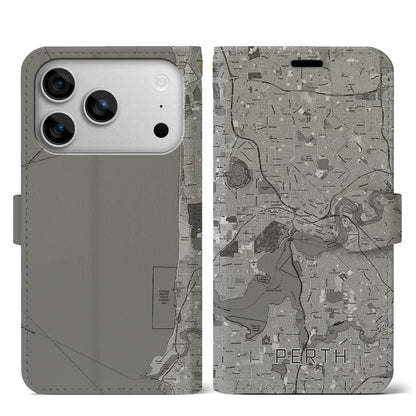 【パース（オーストラリア）】地図柄iPhoneケース（手帳タイプ）