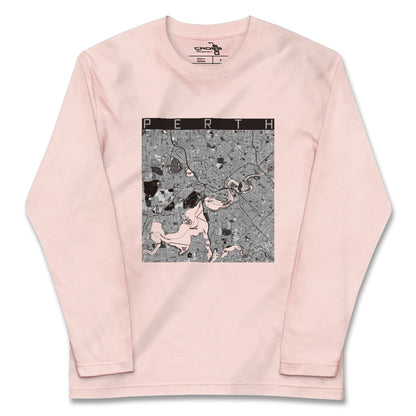 【パース（オーストラリア）】地図柄ロングスリーブTシャツ