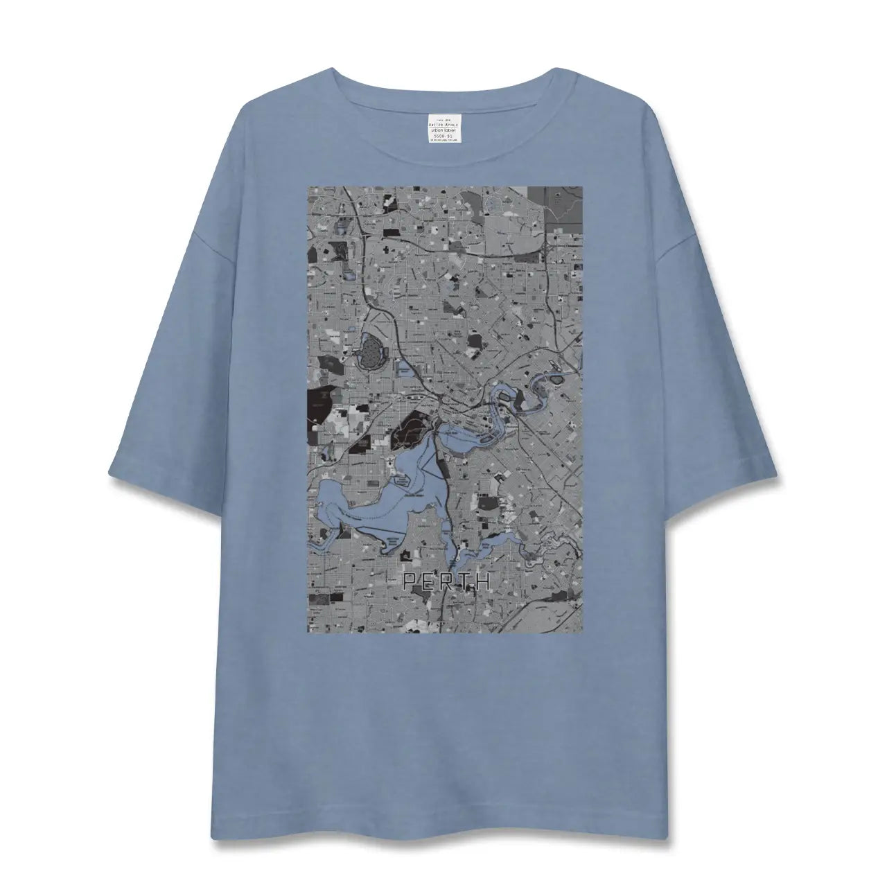 【パース（オーストラリア）】地図柄ビッグシルエットTシャツ