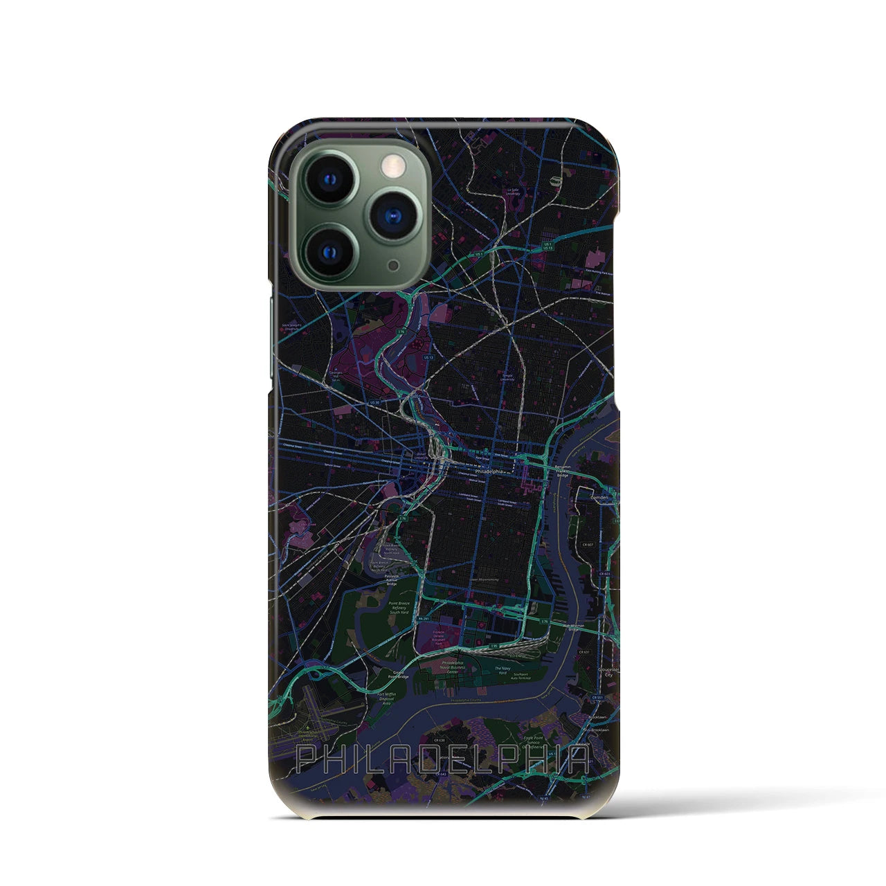 【フィラデルフィア（アメリカ）】地図柄iPhoneケース（バックカバータイプ）