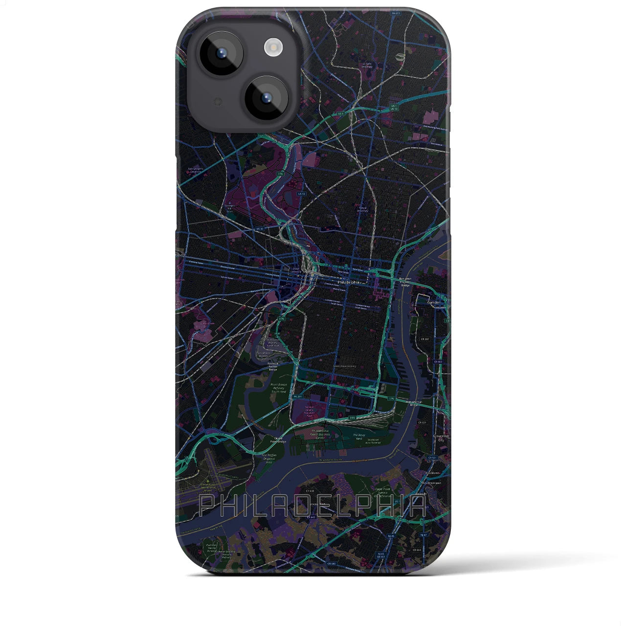 【フィラデルフィア（アメリカ）】地図柄iPhoneケース（バックカバータイプ）