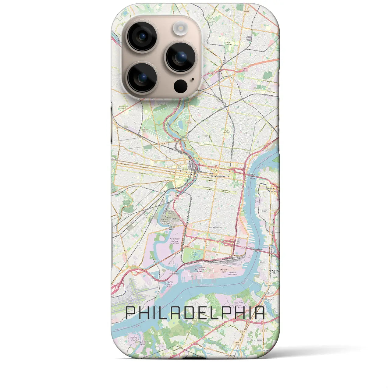 【フィラデルフィア（アメリカ）】地図柄iPhoneケース（バックカバータイプ）