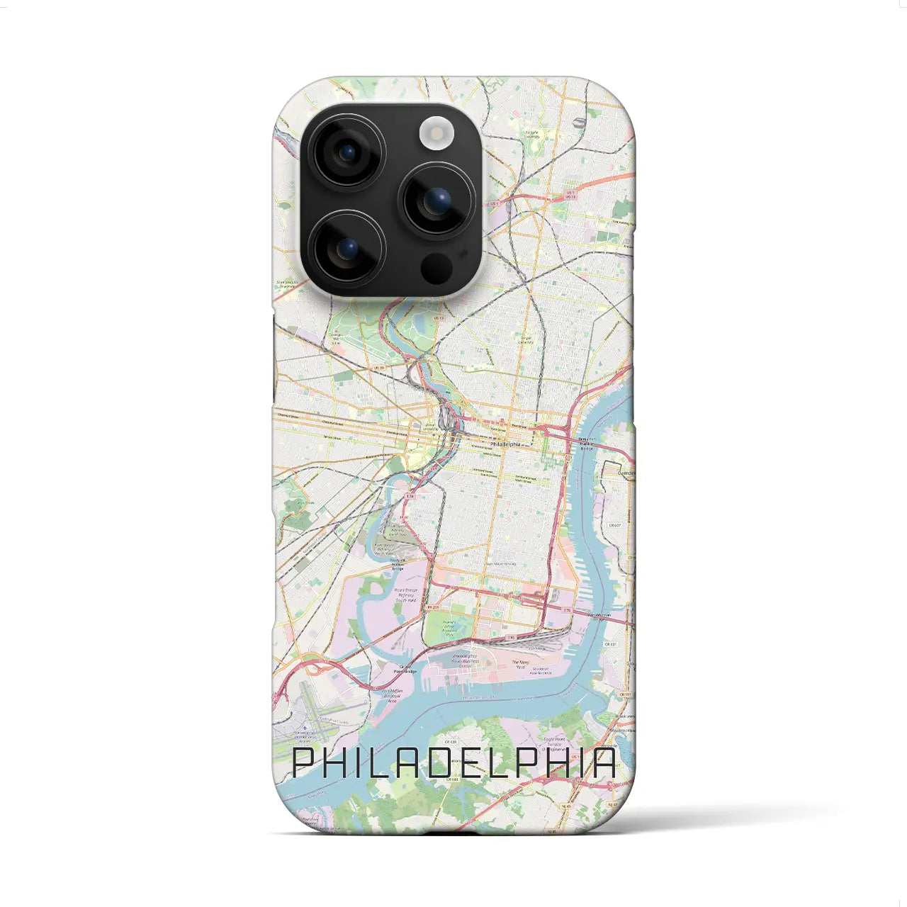 【フィラデルフィア（アメリカ）】地図柄iPhoneケース（バックカバータイプ）