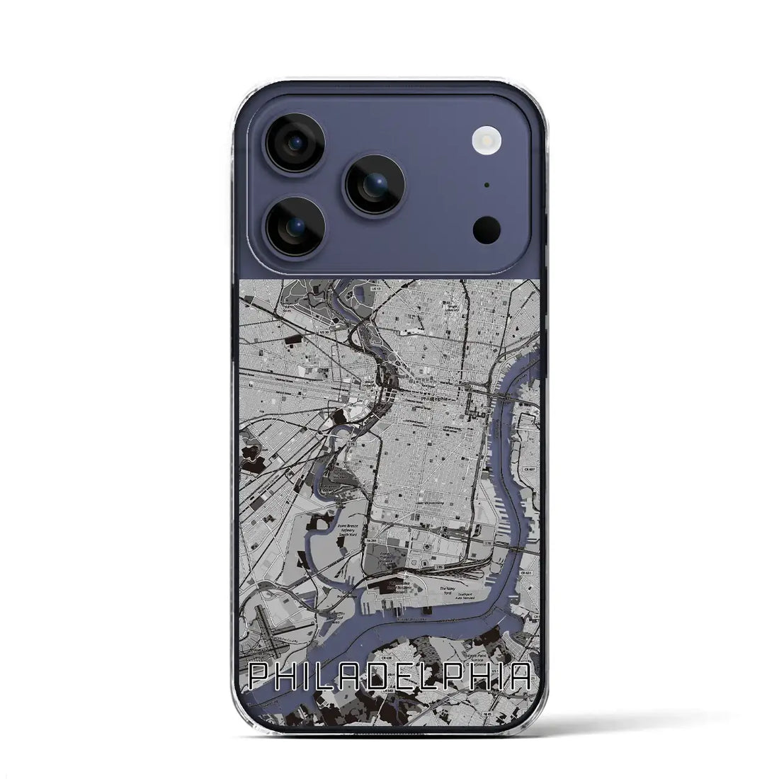 【フィラデルフィア（アメリカ）】地図柄iPhoneケース（クリアタイプ）