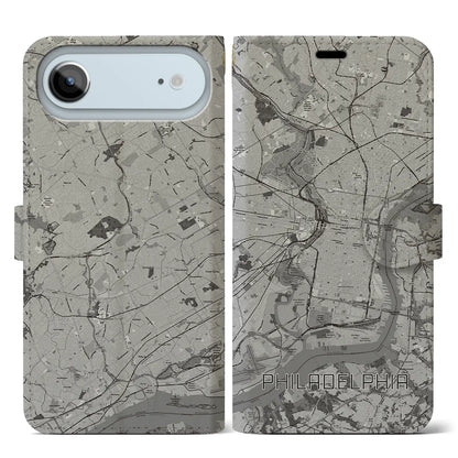 【フィラデルフィア（アメリカ）】地図柄iPhoneケース（手帳タイプ）