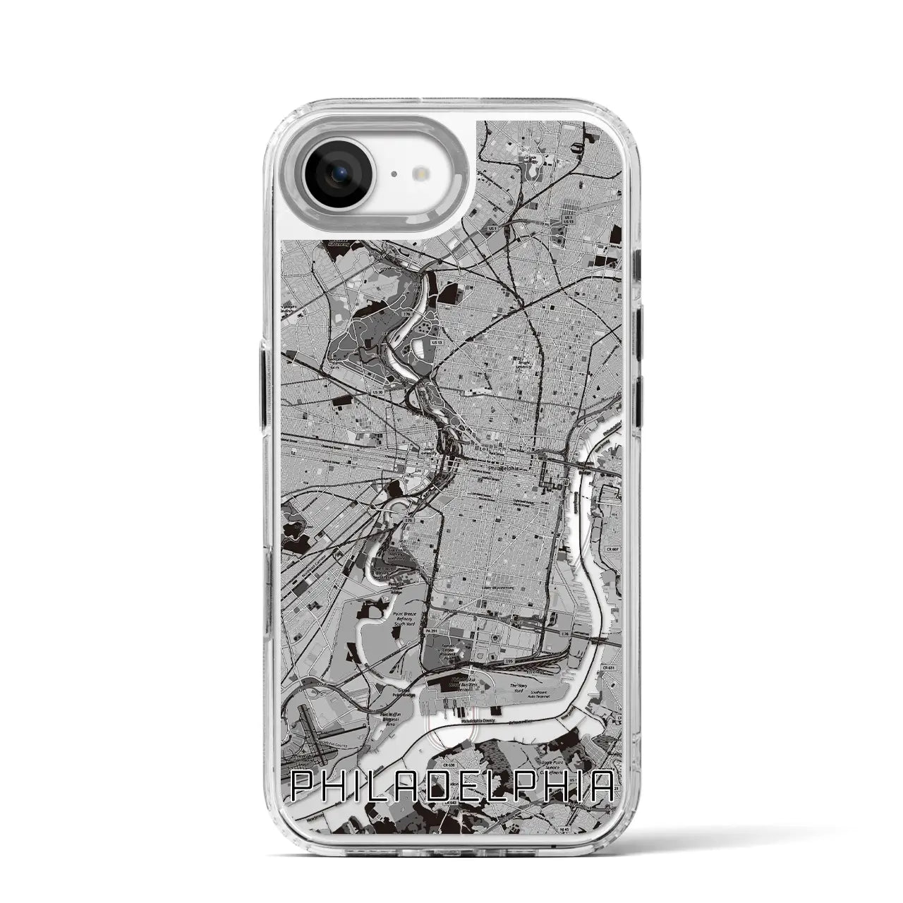 【フィラデルフィア（アメリカ）】地図柄iPhoneケース（MagSafeタイプ）