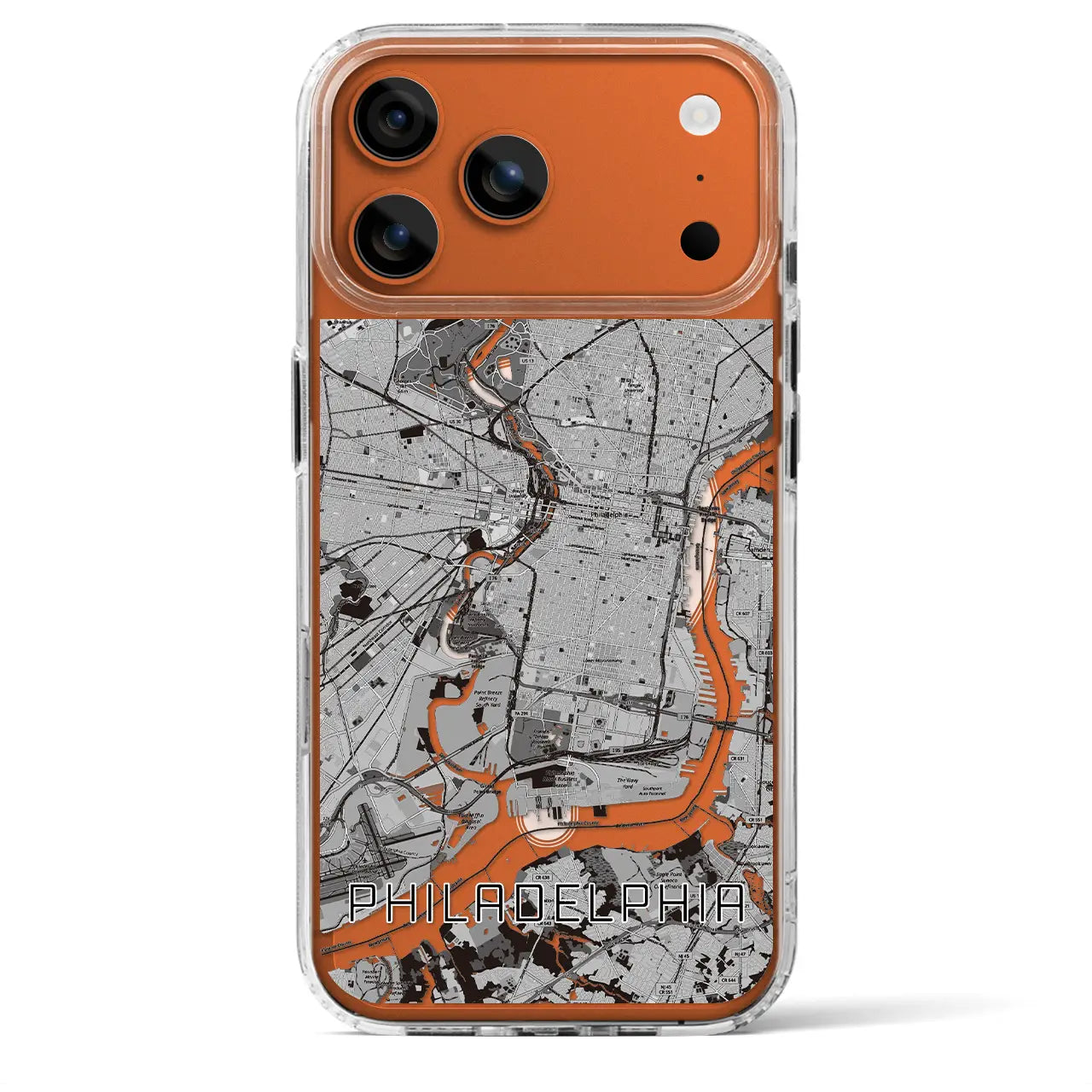 【フィラデルフィア（アメリカ）】地図柄iPhoneケース（MagSafeタイプ）