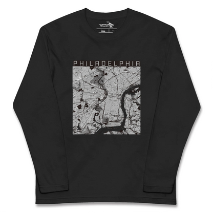 【フィラデルフィア（アメリカ）】地図柄ロングスリーブTシャツ