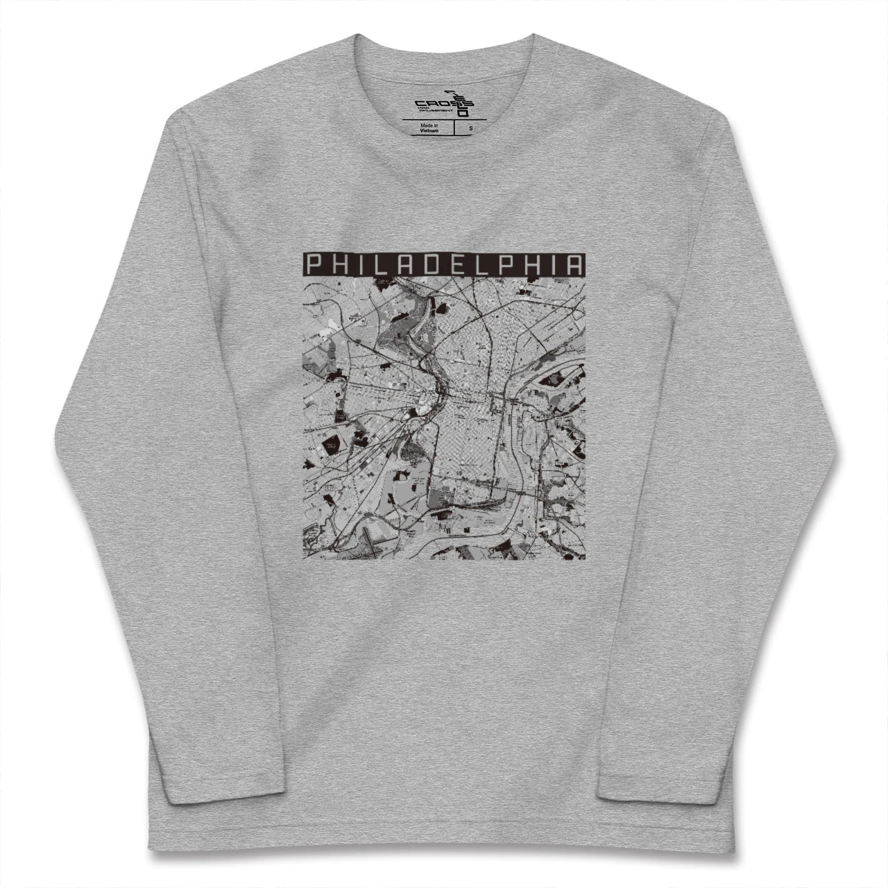 【フィラデルフィア（アメリカ）】地図柄ロングスリーブTシャツ