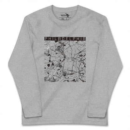 【フィラデルフィア（アメリカ）】地図柄ロングスリーブTシャツ