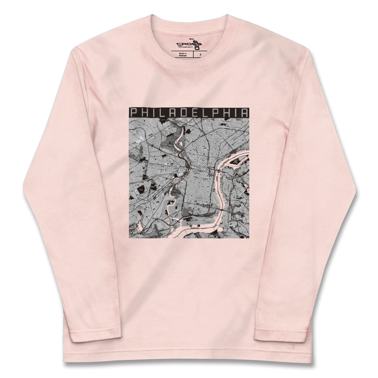 【フィラデルフィア（アメリカ）】地図柄ロングスリーブTシャツ