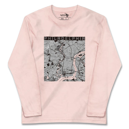 【フィラデルフィア（アメリカ）】地図柄ロングスリーブTシャツ
