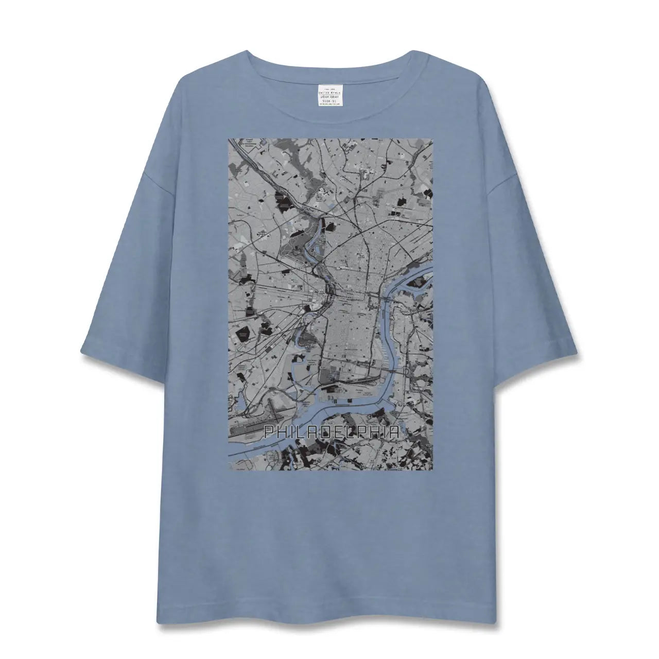 【フィラデルフィア（アメリカ）】地図柄ビッグシルエットTシャツ