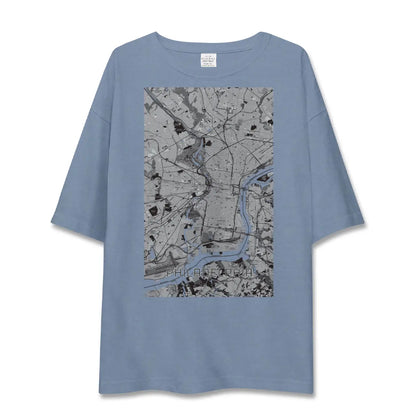 【フィラデルフィア（アメリカ）】地図柄ビッグシルエットTシャツ