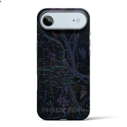 【プノンペン（カンボジア）】地図柄iPhoneケース（バックカバータイプ）