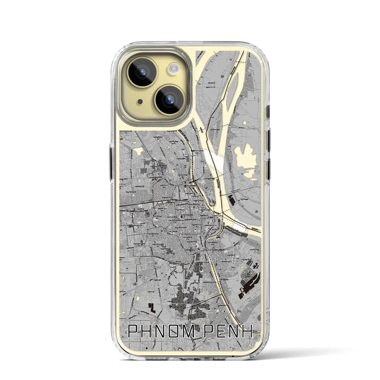【プノンペン（カンボジア）】地図柄iPhoneケース（MagSafeタイプ）