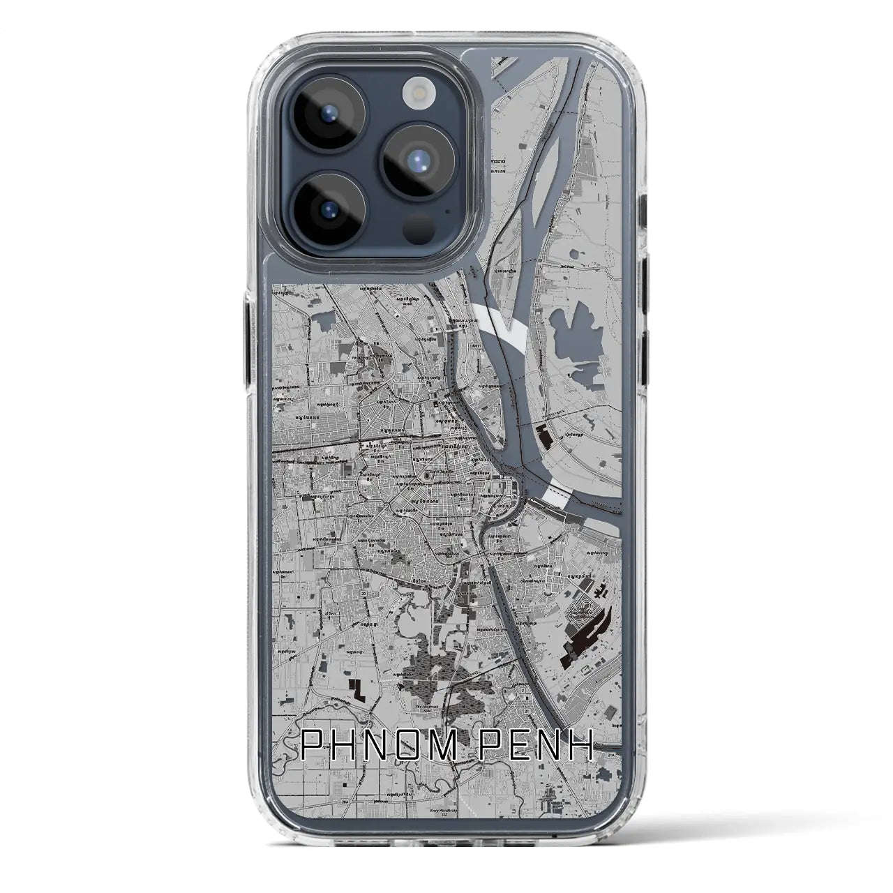 【プノンペン（カンボジア）】地図柄iPhoneケース（MagSafeタイプ）