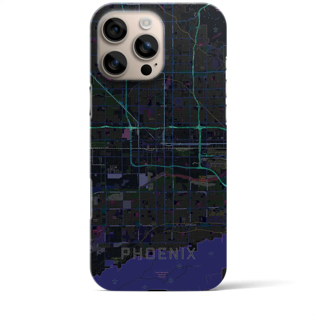 【フェニックス（アメリカ）】地図柄iPhoneケース（バックカバータイプ）