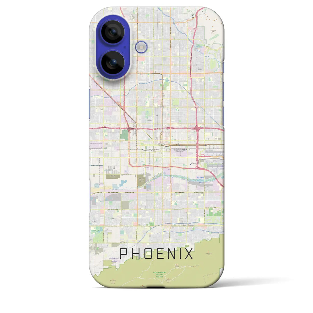 【フェニックス（アメリカ）】地図柄iPhoneケース（バックカバータイプ）ナチュラル・iPhone 16 Pro Max 用