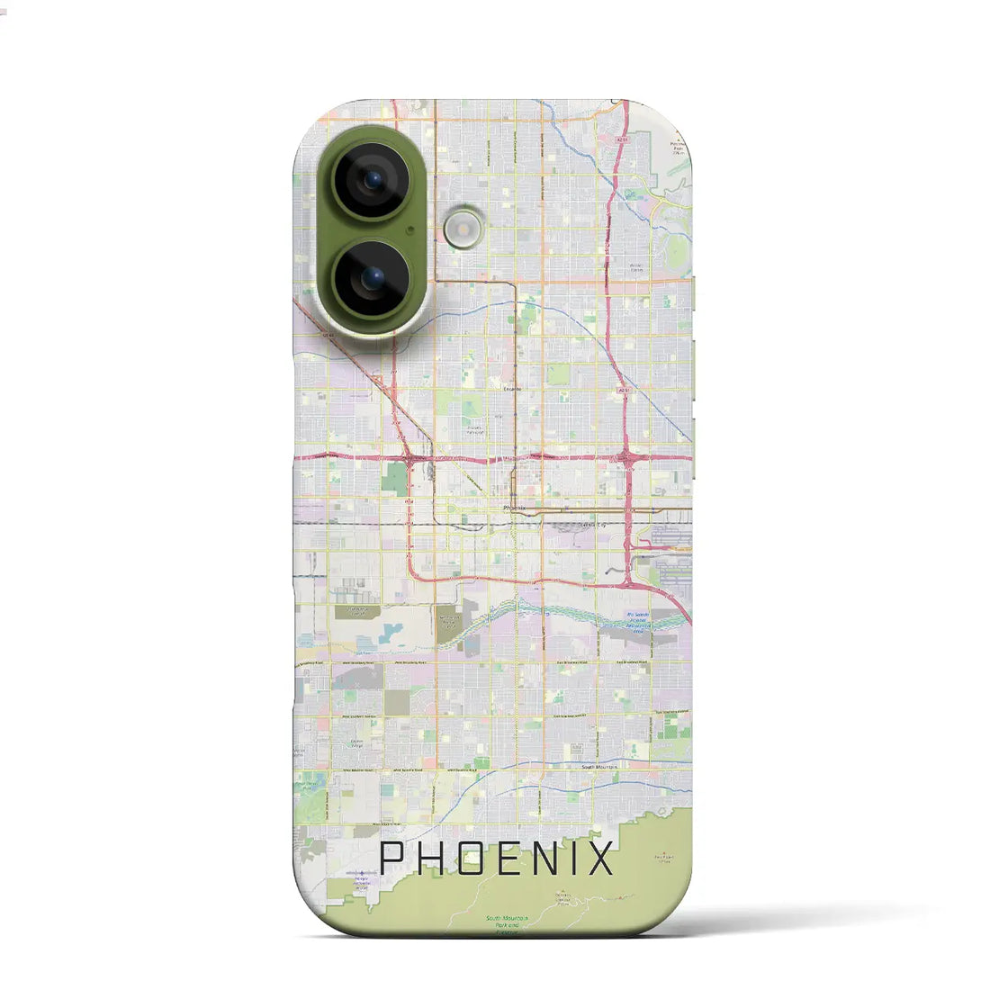 【フェニックス(アメリカ)】地図柄iPhoneケース(バックカバータイプ)ナチュラル・iPhone 17 Pro Max 用