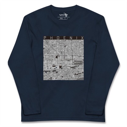 【フェニックス（アメリカ）】地図柄ロングスリーブTシャツ
