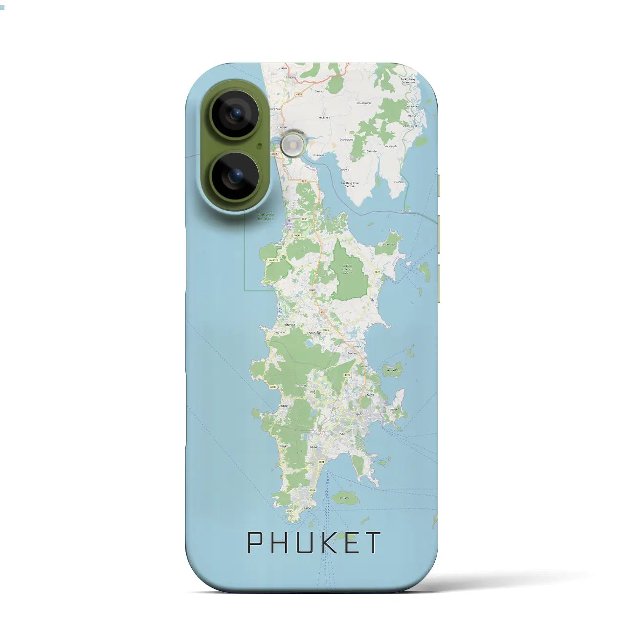 【プーケット（タイ）】地図柄iPhoneケース（バックカバータイプ）