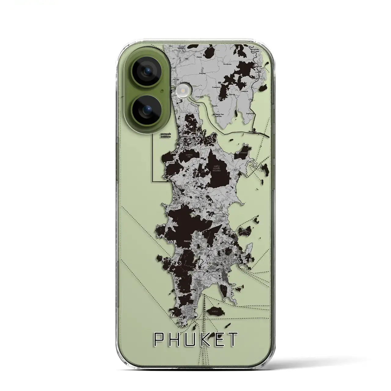 【プーケット（タイ）】地図柄iPhoneケース（クリアタイプ）
