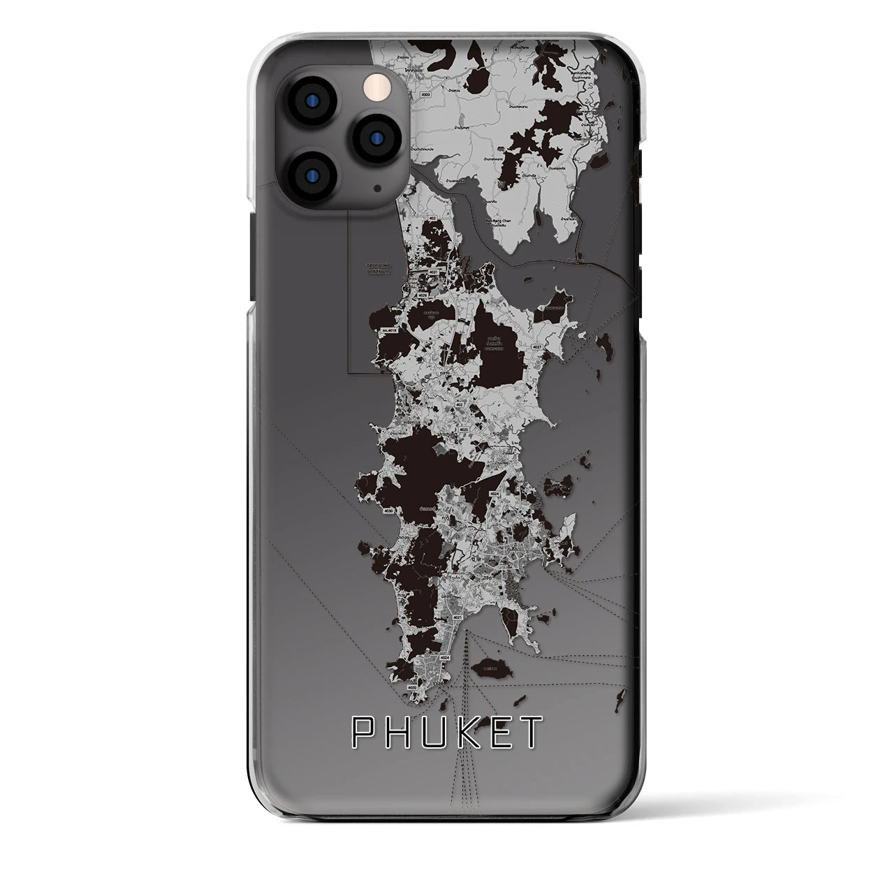 【プーケット（タイ）】地図柄iPhoneケース（クリアタイプ）