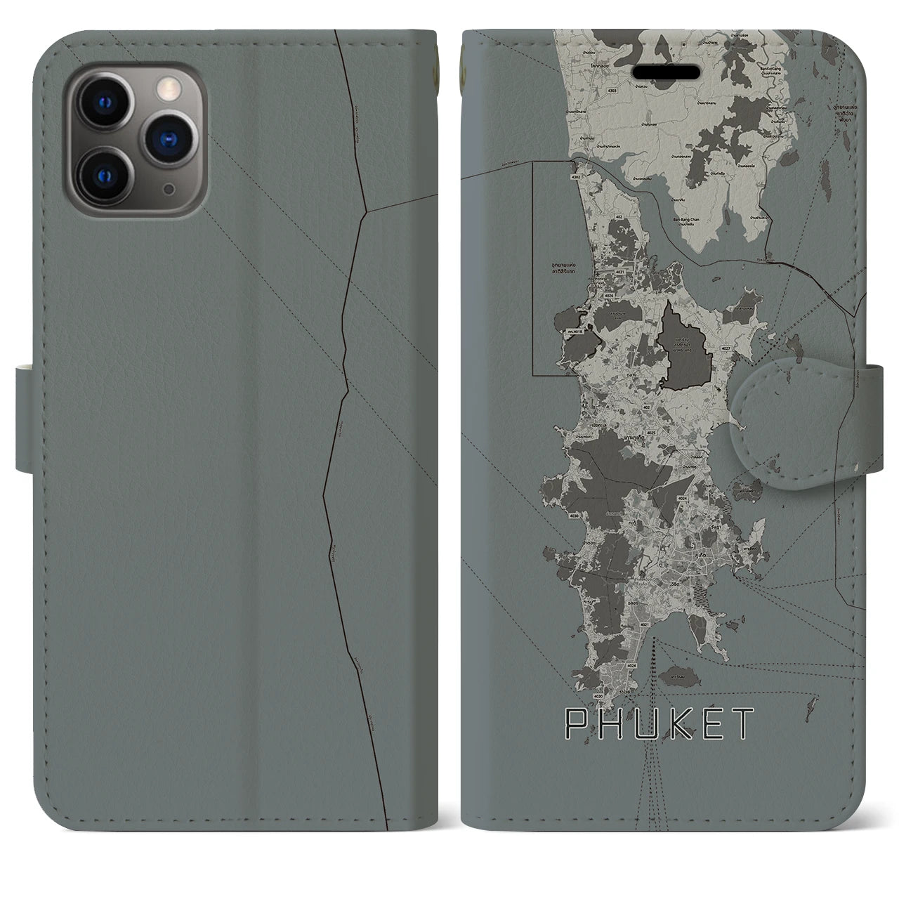 【プーケット（タイ）】地図柄iPhoneケース（手帳タイプ）