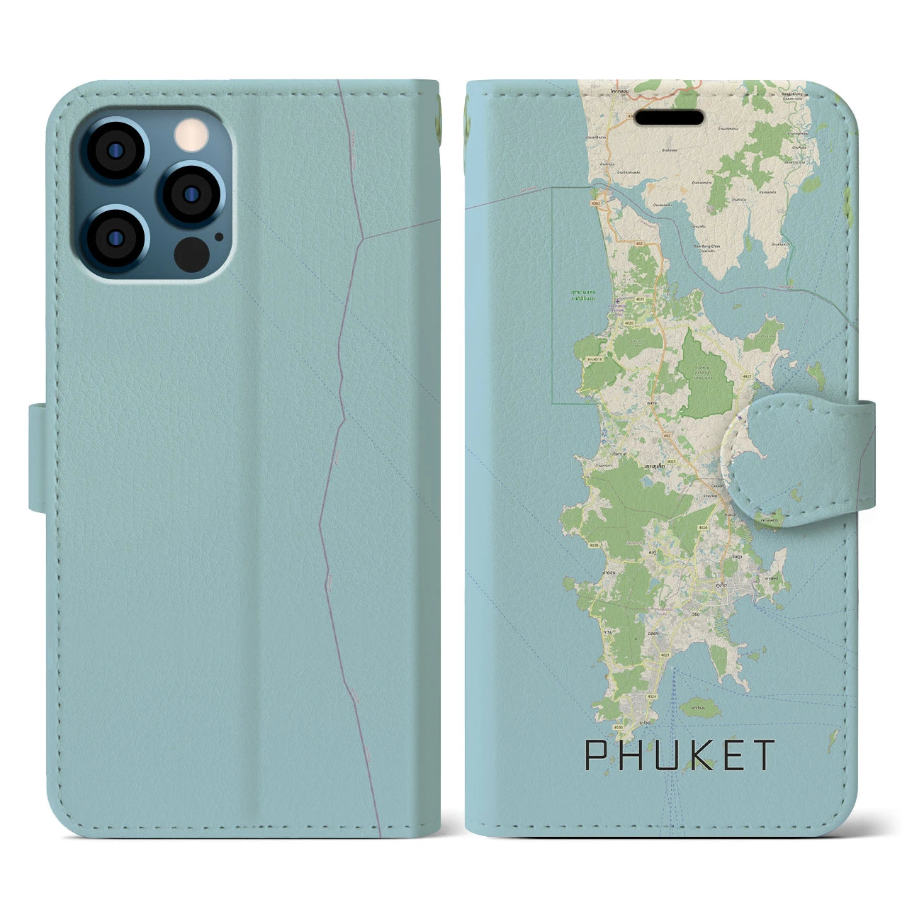 【プーケット（タイ）】地図柄iPhoneケース（手帳タイプ）