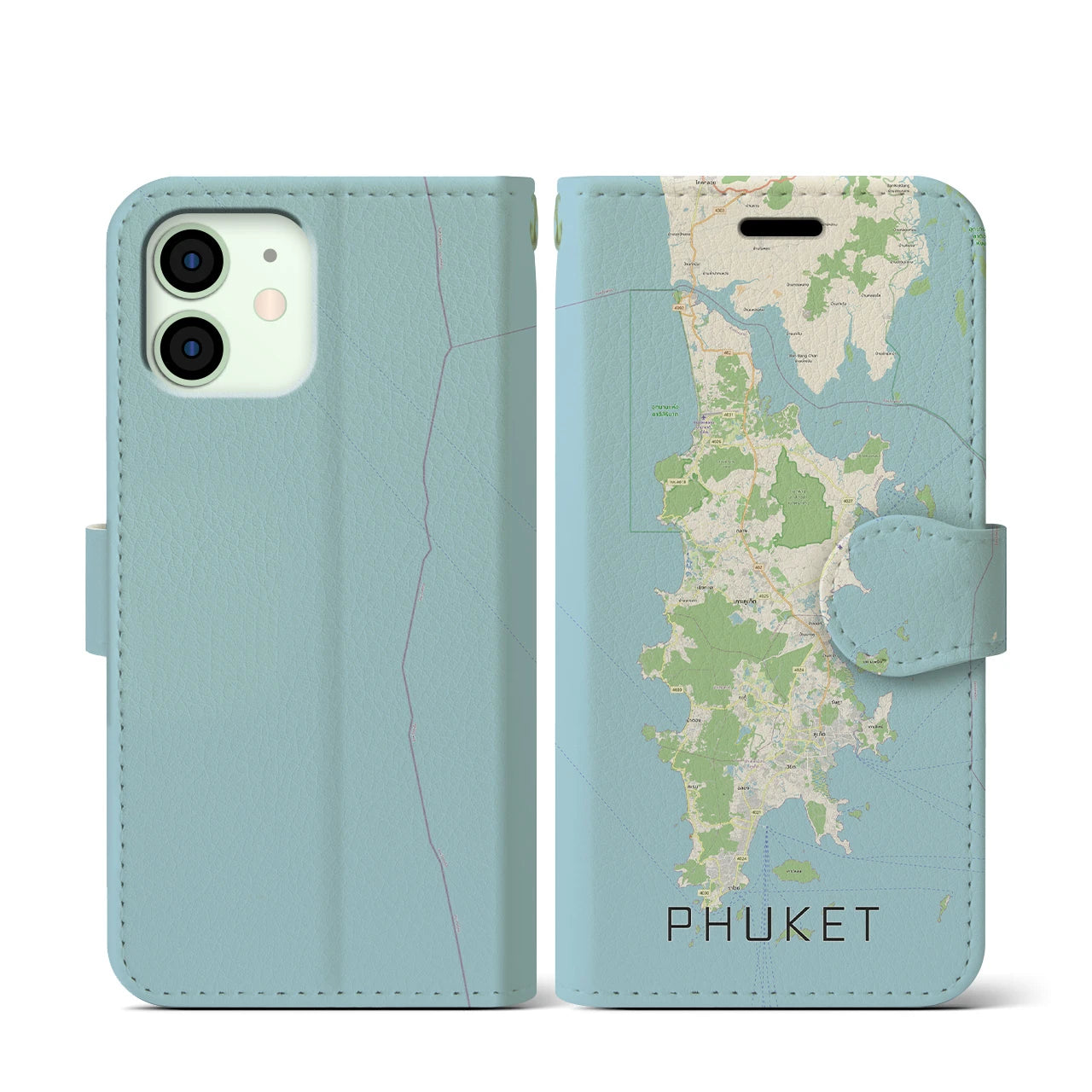 【プーケット（タイ）】地図柄iPhoneケース（手帳タイプ）