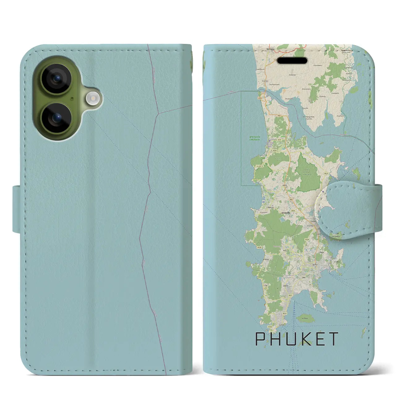 【プーケット（タイ）】地図柄iPhoneケース（手帳タイプ）