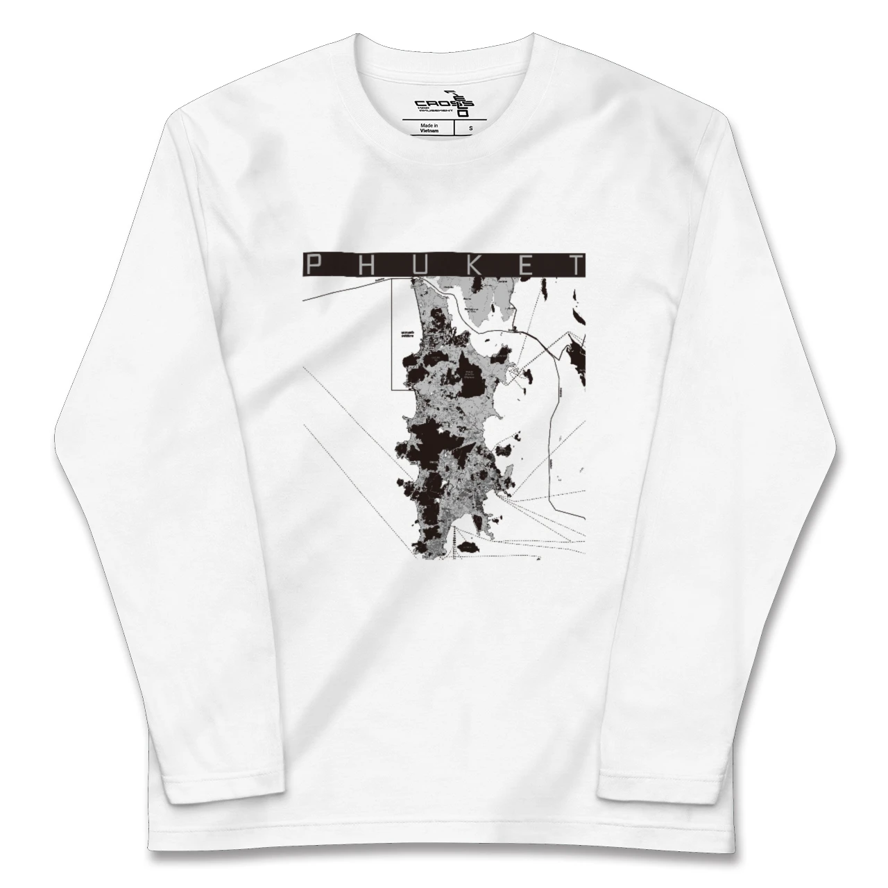 【プーケット（タイ）】地図柄ロングスリーブTシャツ