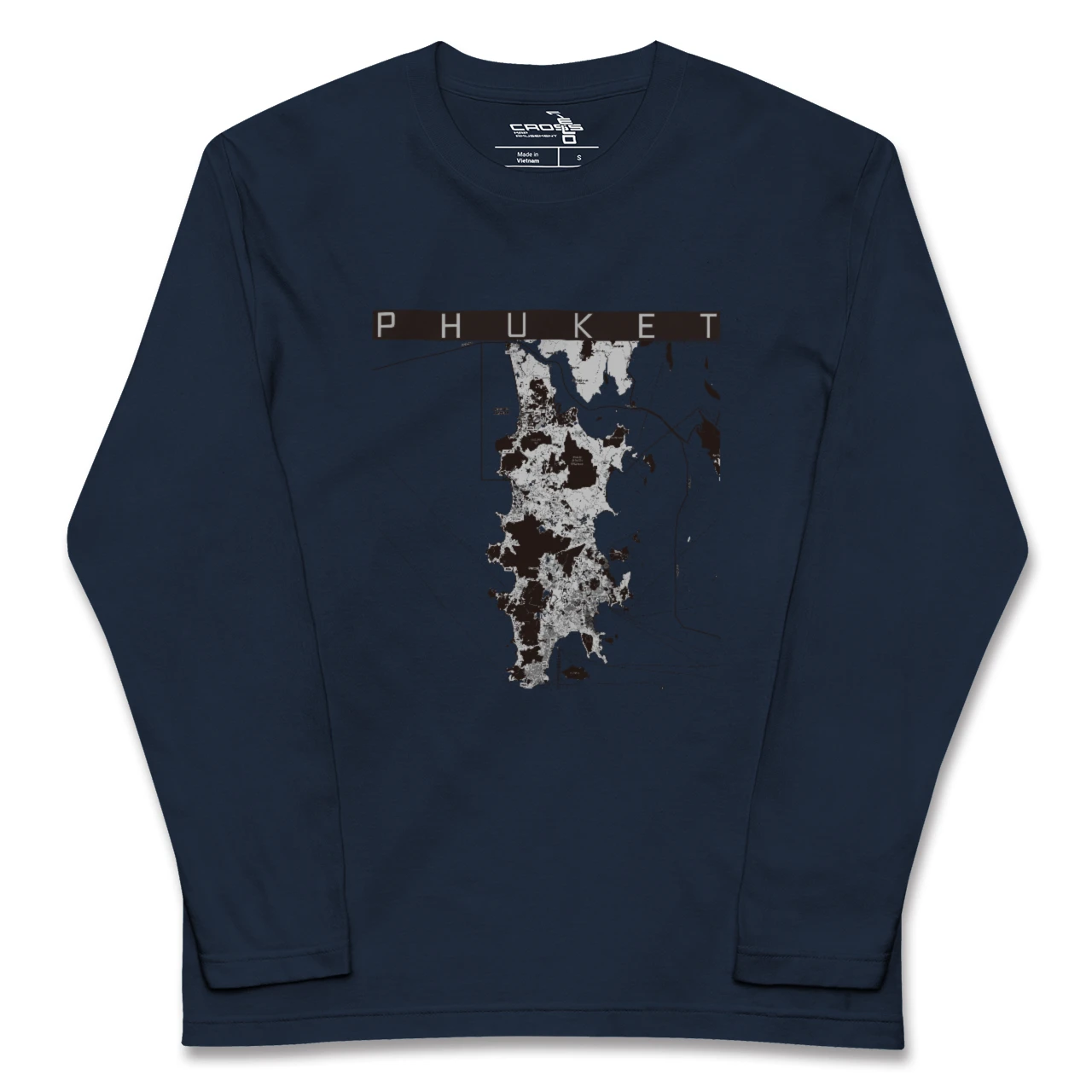 【プーケット（タイ）】地図柄ロングスリーブTシャツ