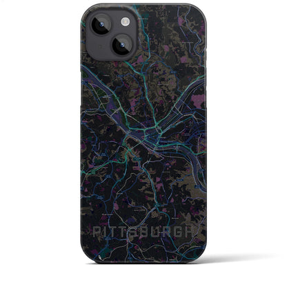 【ピッツバーグ（アメリカ）】地図柄iPhoneケース（バックカバータイプ）