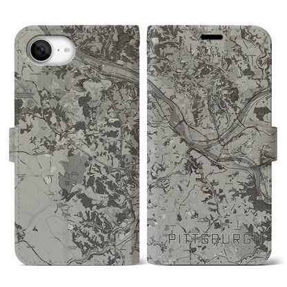 【ピッツバーグ（アメリカ）】地図柄iPhoneケース（手帳タイプ）