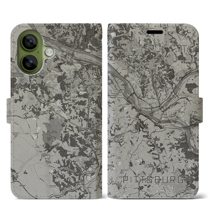 【ピッツバーグ（アメリカ）】地図柄iPhoneケース（手帳タイプ）