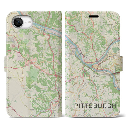【ピッツバーグ（アメリカ）】地図柄iPhoneケース（手帳タイプ）