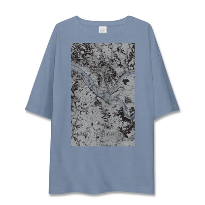 【ピッツバーグ（アメリカ）】地図柄ビッグシルエットTシャツ