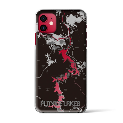 【プリトヴィツェ湖群（クロアチア）】地図柄iPhoneケース（クリアタイプ）